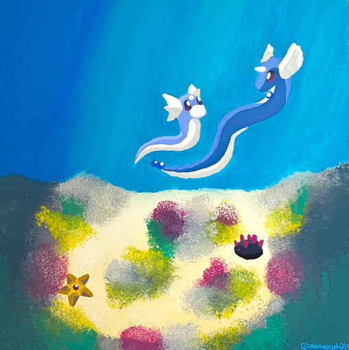 Dratini &amp; Dragonaire (Acrylic)